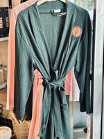Waffle Robe OSFA - Green