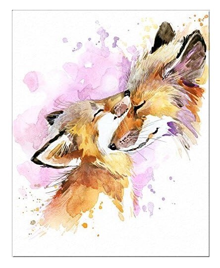 Art-Foxes, Mom and Cub