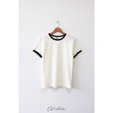 White Tee with Black Trim XL