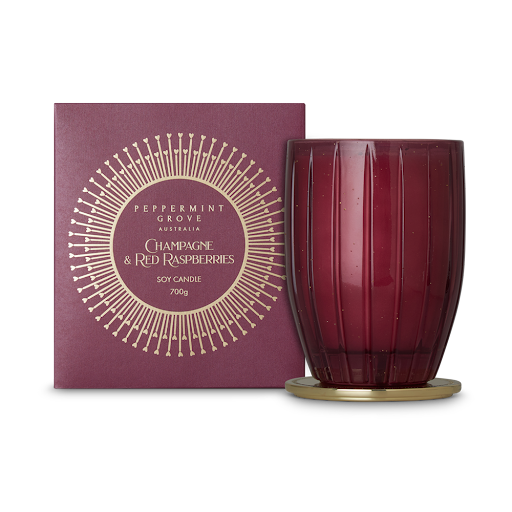 Champagne & Red Raspberries Candlle Extra Large 700g
