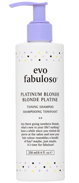 EVO FABULOSO PLATINUM BLONDE TONING SHAMPOO 250ML
