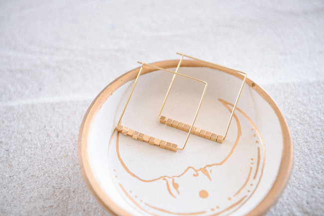 FR CECELIA square hoop earrings