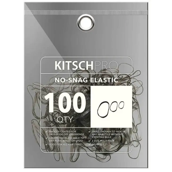 No-Snag Elastic - 100 pc - Brown - Kitsch