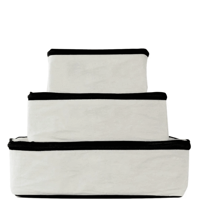 bag-all 3 piece packing cubes - cream 