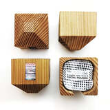 Wood Facial Rounds Container