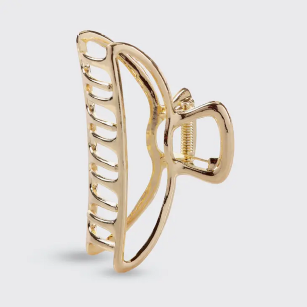 Open Shape Claw Clip - Gold - Kitsch