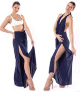 Baliawear Pant to Jumpsuit - Extra Coverage / Navy Blue