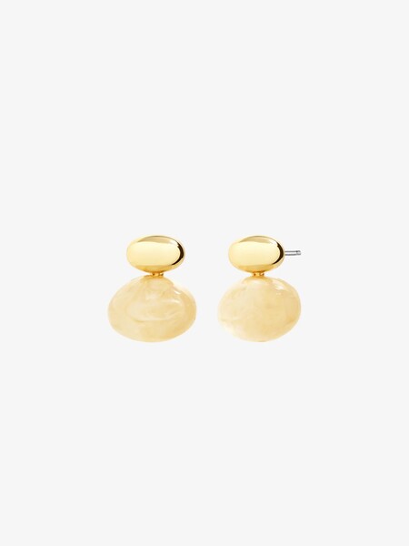 Bauble Cream Resin Earrings