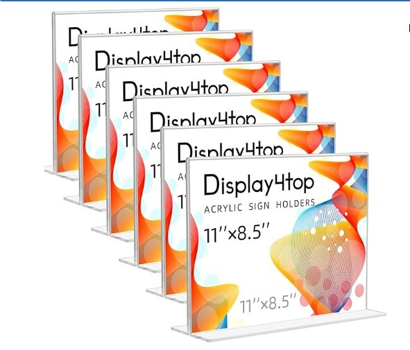 Acrylic Display Frame 8.5x11 Landscape