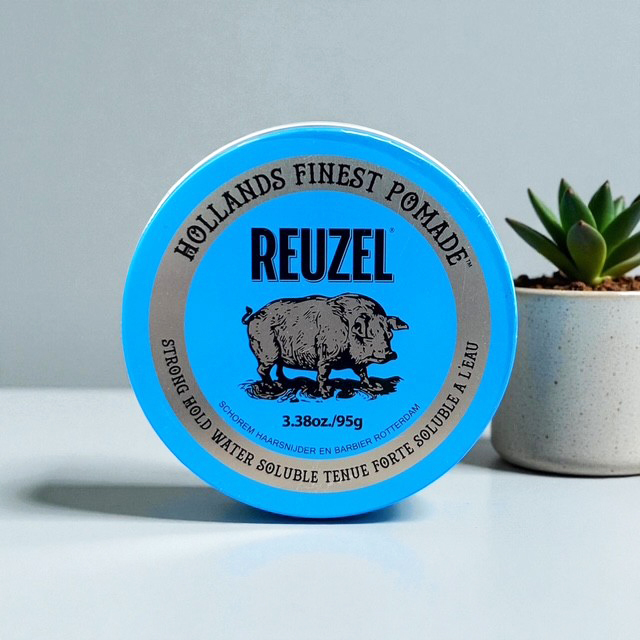 Reuzel Blue (Strong Hold/High Shine) Pomade- (95 g/3.38 oz)