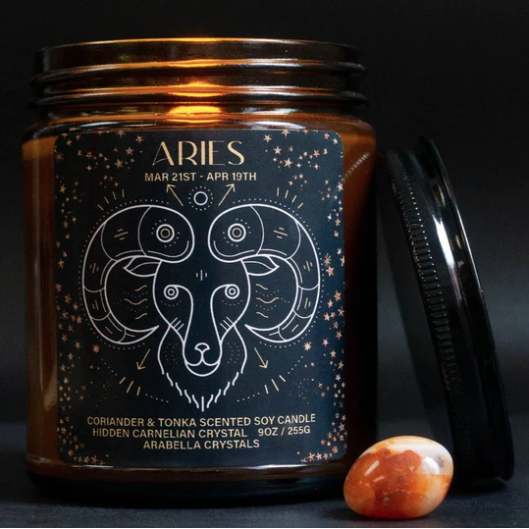 Aries Zodiac Candle Jar