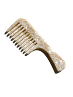 Wide Tooth Handle Hair comb | blonde tortoise