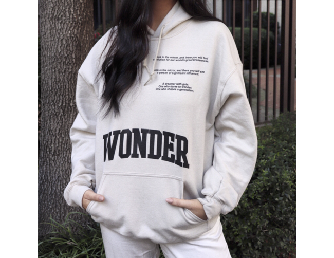 Beige Wonder Hoodie- Large