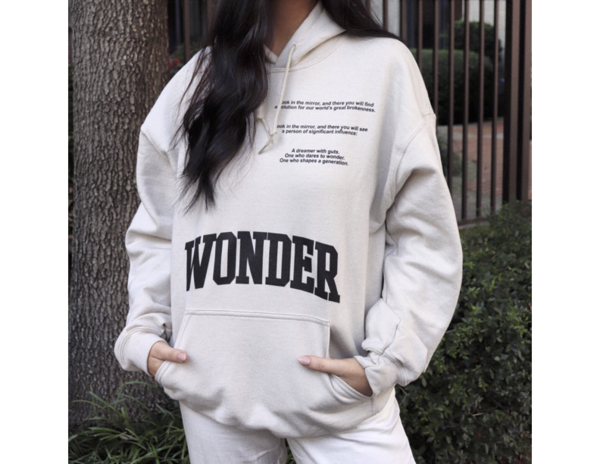 Beige Wonder Hoodie- Large