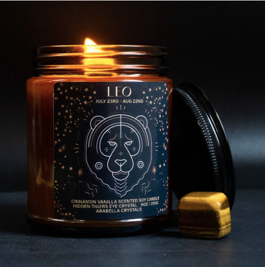 Leo  Zodiac Candle Jar 