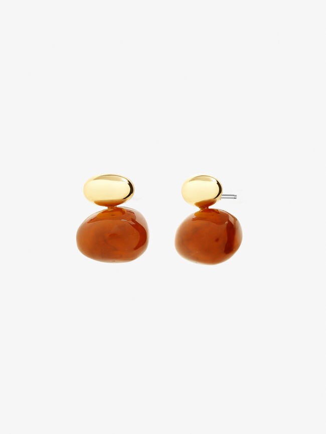 Bauble Brown Resin Earring