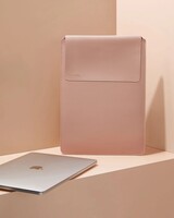 Vegan Leather laptop sleeve - 16"/Blush
