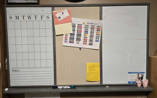 White board/Calendar/Cork board Combo