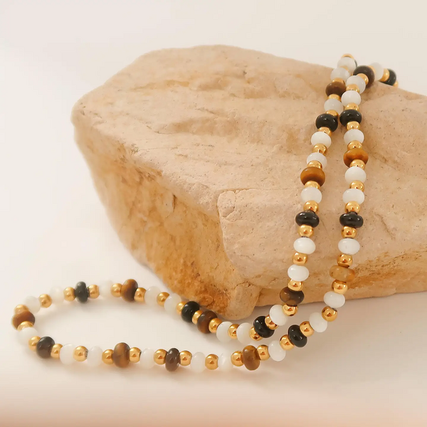 FR Brown Boho Beaded Necklace