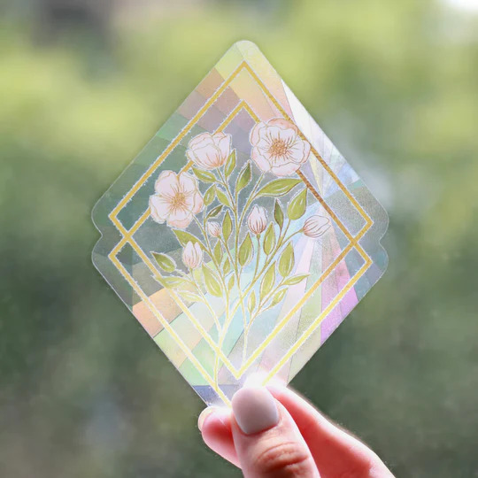 Wildflower Diamonds Bouquet Sun Catcher Window Decal