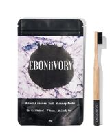 Eboni Ivory Teeth Whitening Charcoal Grey Packet kit free toothbrush