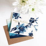 FR AJ BLUE FLOWER BDAY CARD