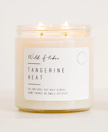 Wild Flicker Wood Wick Candle - Tangerine Heat