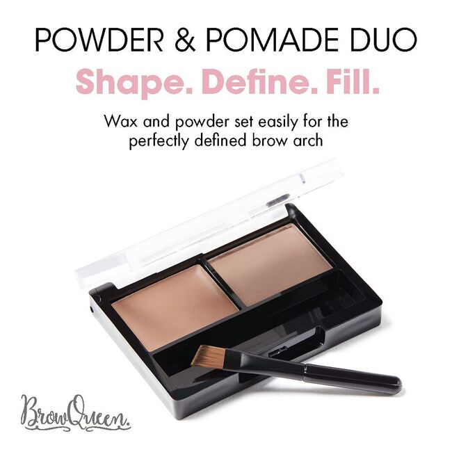 BrowQueen® Powder & Pomade DUO - Dark Brown