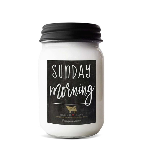 Milkhouse Mason Jar Candle Sunday Morning