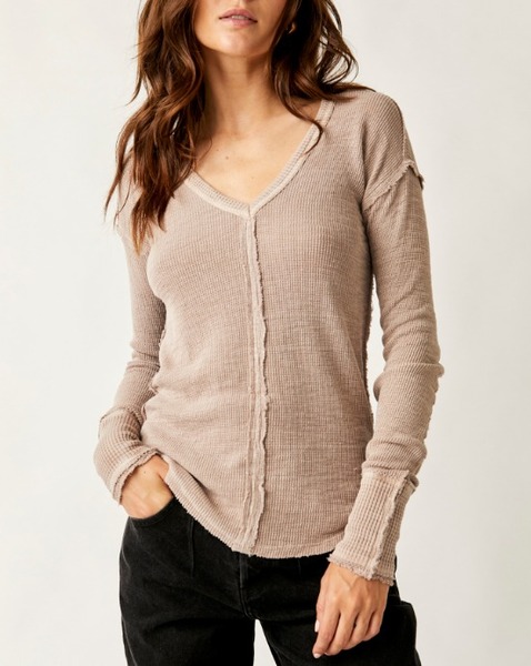 Sail Away LS Solid in Cashmere- M