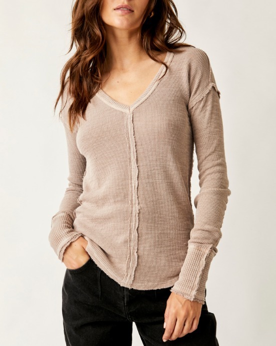 Sail Away LS Solid Cashmere- XS