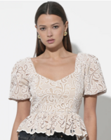 Embroidered  Eyelet Top - Small