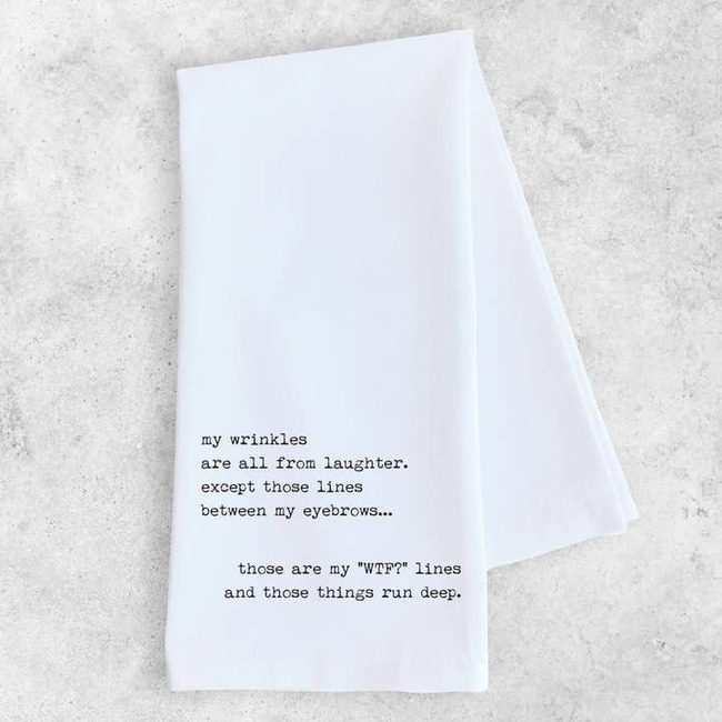 WTF Lines - Organic Cotton Tea Towel