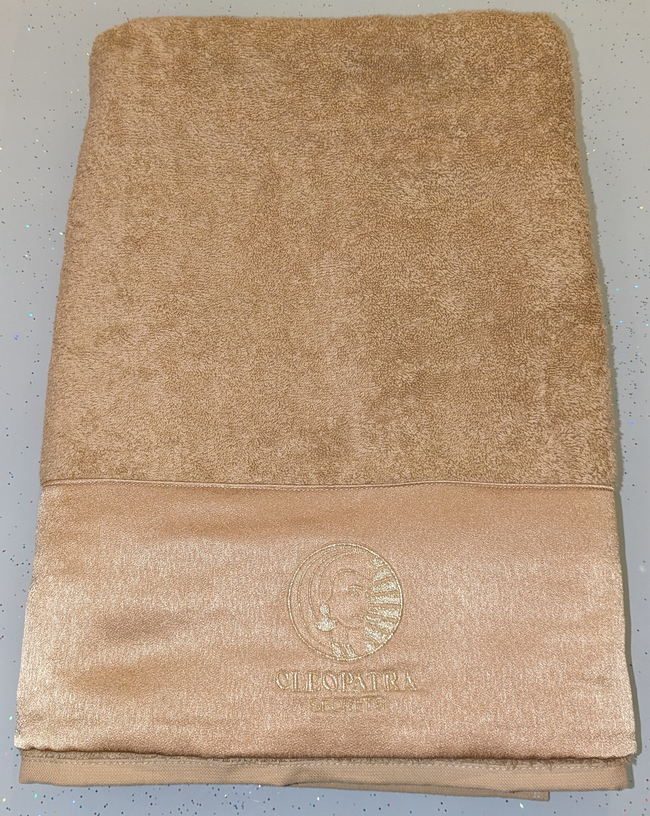 LUXURY GOLD EMBROIDERED BATH TOWEL LARGE