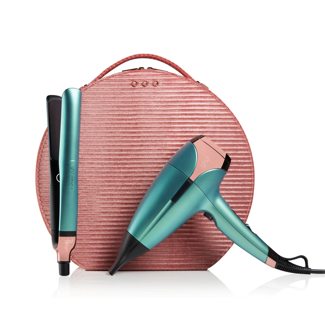 GHD Deluxe Set Platinum Plus Professional Smart Styler & Helios Professional Hair Dryer
