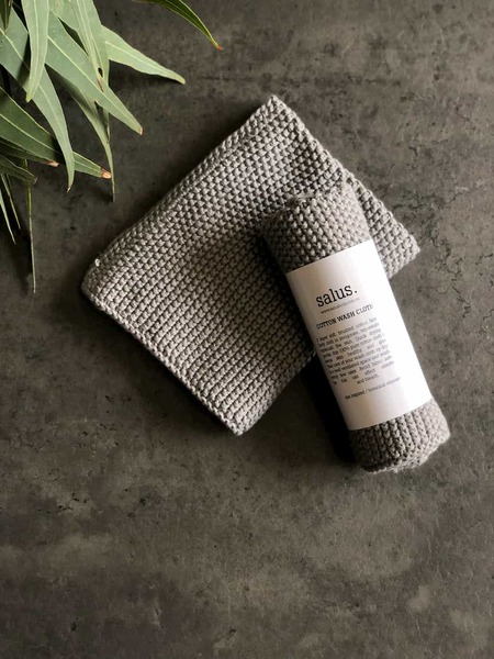 Cotton Wash Cloth Grey