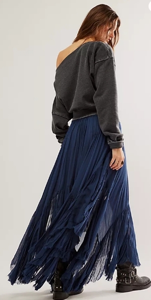 Clover Skirt in Dried Indigo S