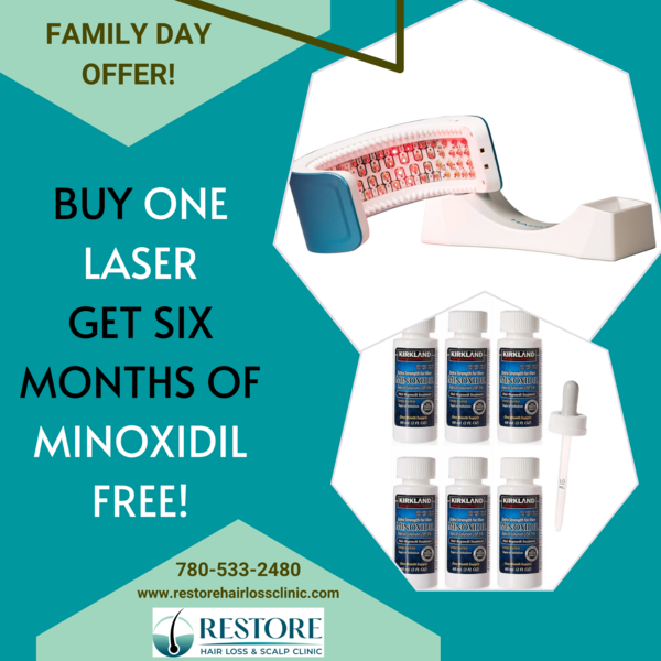 BUY 1 Laser Device and GET 6 Months of Minoxidil FREE!