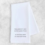 Another Glass of Wine - Organic Cotton Tea Towel
