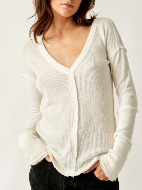 Sail Away LS Solid in Ivory Large
