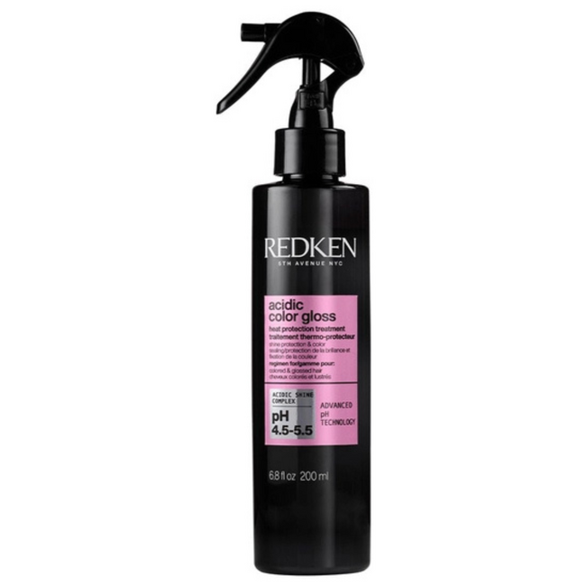 Acidic Color Gloss Heat Protection Leave-In Treatment: Shine-Enhancing Leave-In for Color-Treated Hair