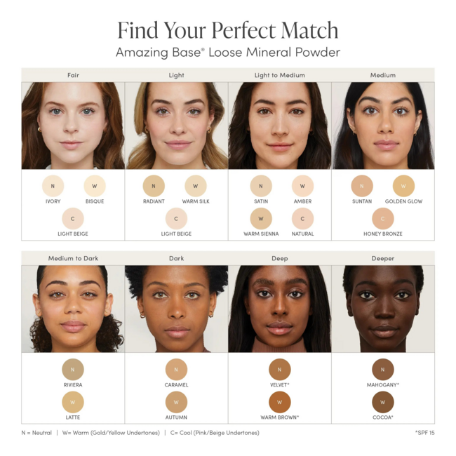 Amazing Base Loose Powder Refill- Warm Brown