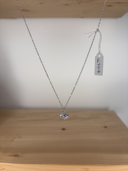 584 Evil Eye Silver Necklace
