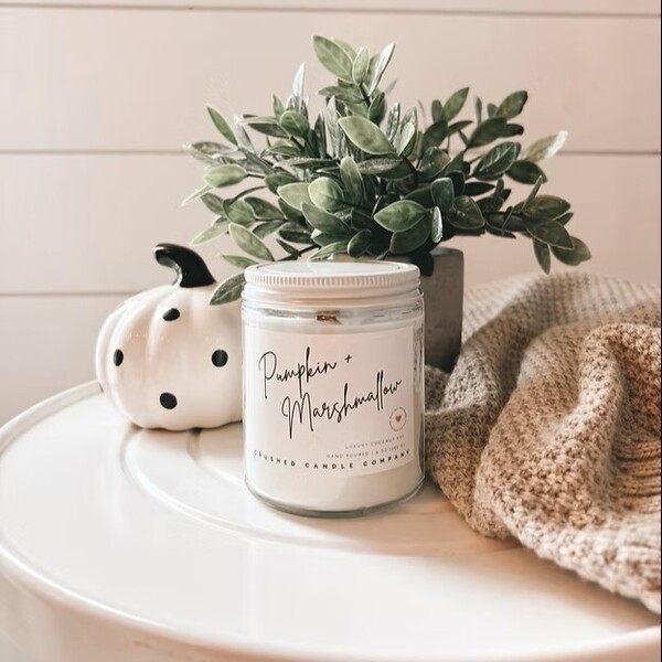 9oz Pumpkin + Marshmallow Candle