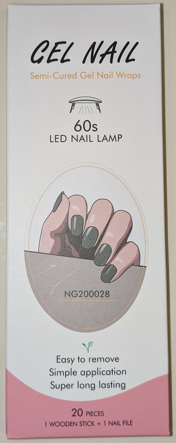 GREEN NG200028 SEMI-CURED GEL NAIL WRAPS