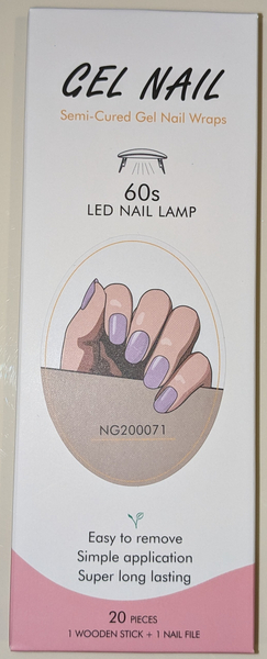 PURPLE NG200071 SEMI-CURED GEL NAIL WRAPS