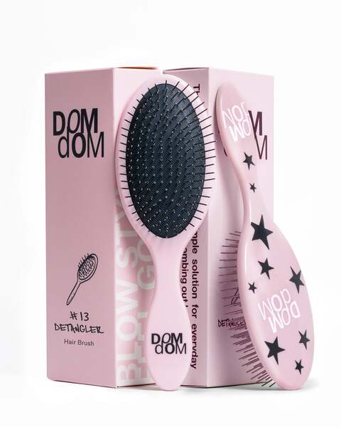#13 Detangler Hair Brush (Pink Stars)