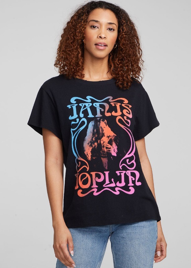 Janis Joplin Tee Shadow Large