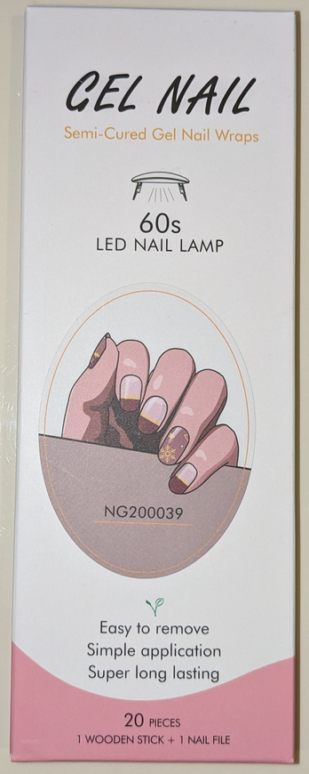 BROWN GRAPHIC NG200039 SEMI-CURED GEL NAIL WRAPS