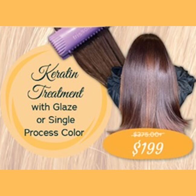 *Extend Your Summer Keratin Treatment With Glaze OR Single Process Color
